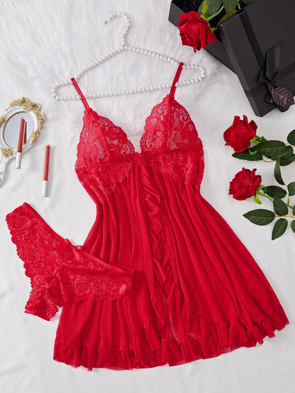 Ruffle Lace Lingerie Set